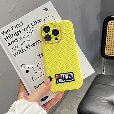 FILA iphone 15plus スマホケース 刺繍 韓国