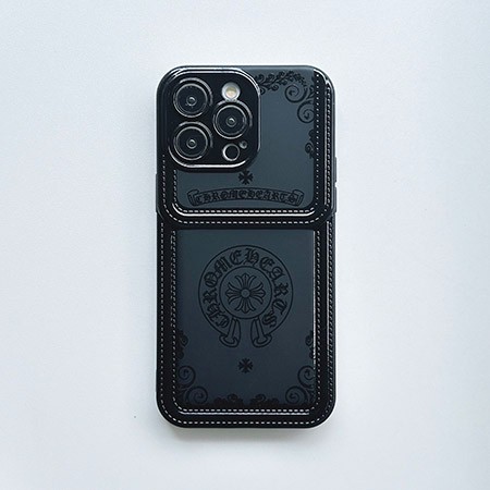 クロムハーツ iphone15スマホケース 黒 シンプル