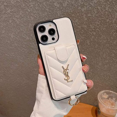 Saint Laurent iphone15plus スマホケース カード収納 おしゃれ