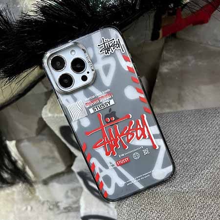 Stussy iphone 15プロ ケース 半透明