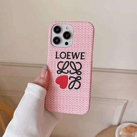 Loewe iphone15 スマホケース 刺繍
