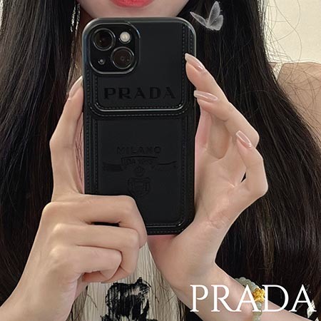 プラダ iphone15 携帯ケース 黒