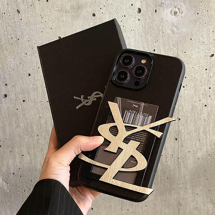 YSL ブランドロゴ 3D立体 iphone15ケース