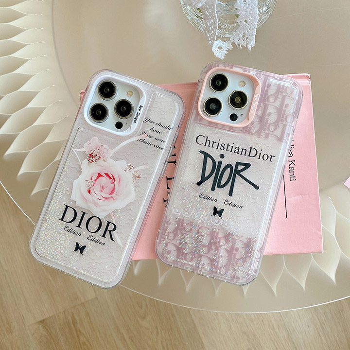 Dior アイホン 15プロ スマホケース ピンク 流砂殻