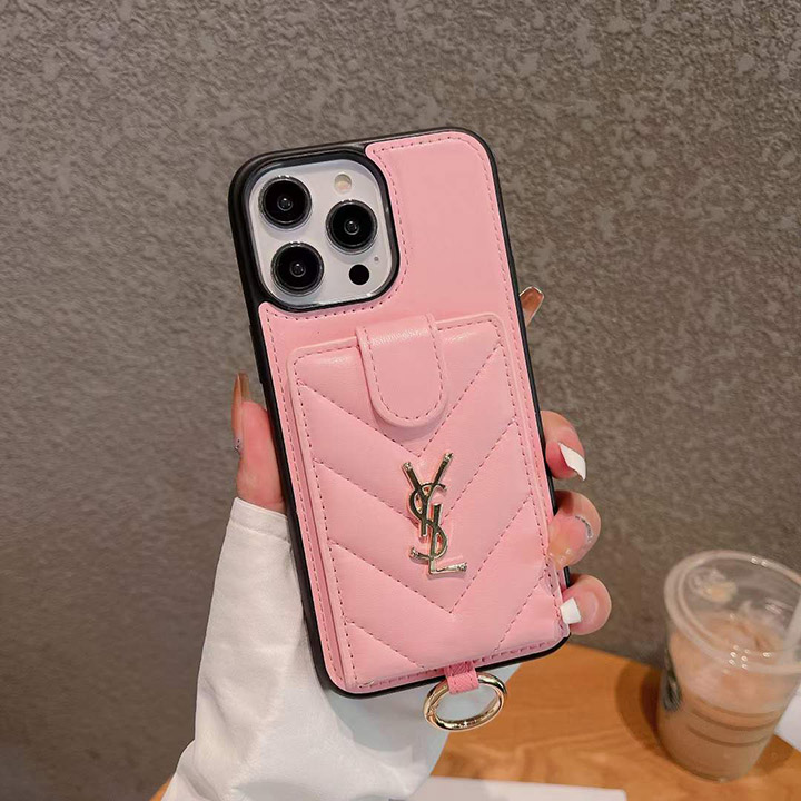 Saint Laurent iphone15plus スマホケース カード収納 おしゃれ