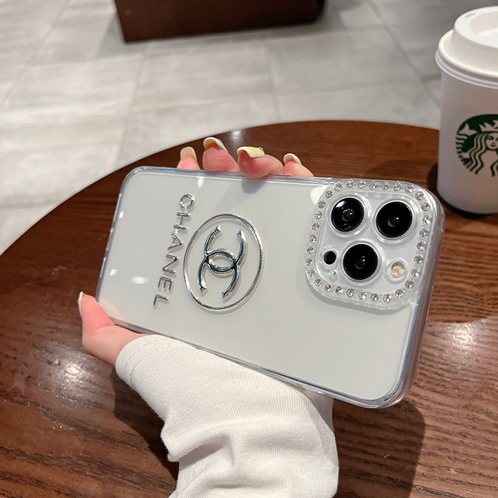 chanel シャネル ラインストーン付き iphone 15pro ケース