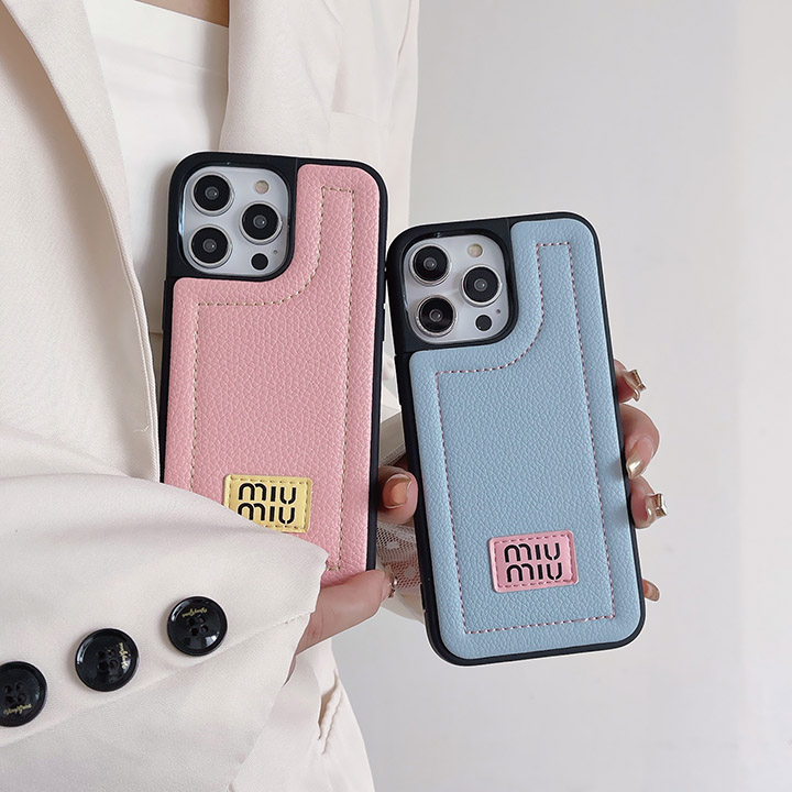 miumiu iphone15 ケース レザー