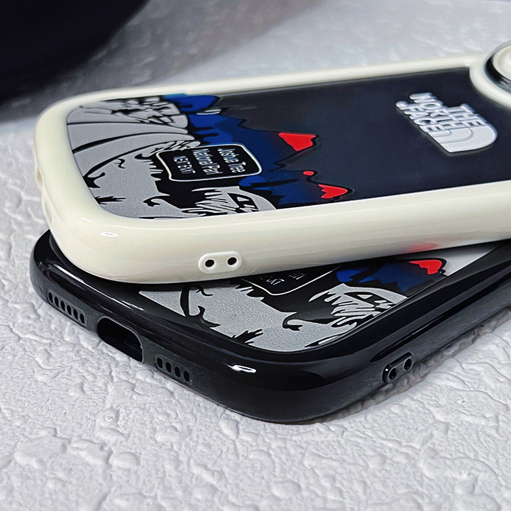 ノース フェイス iphone15携帯ケース 白 シンプル