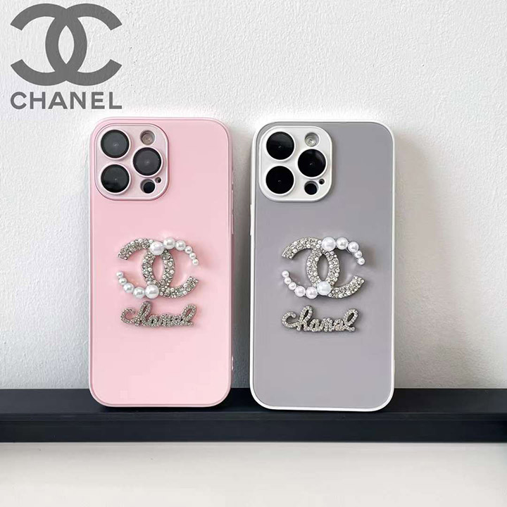 chanel iphone15 ケース ピンク シンプル