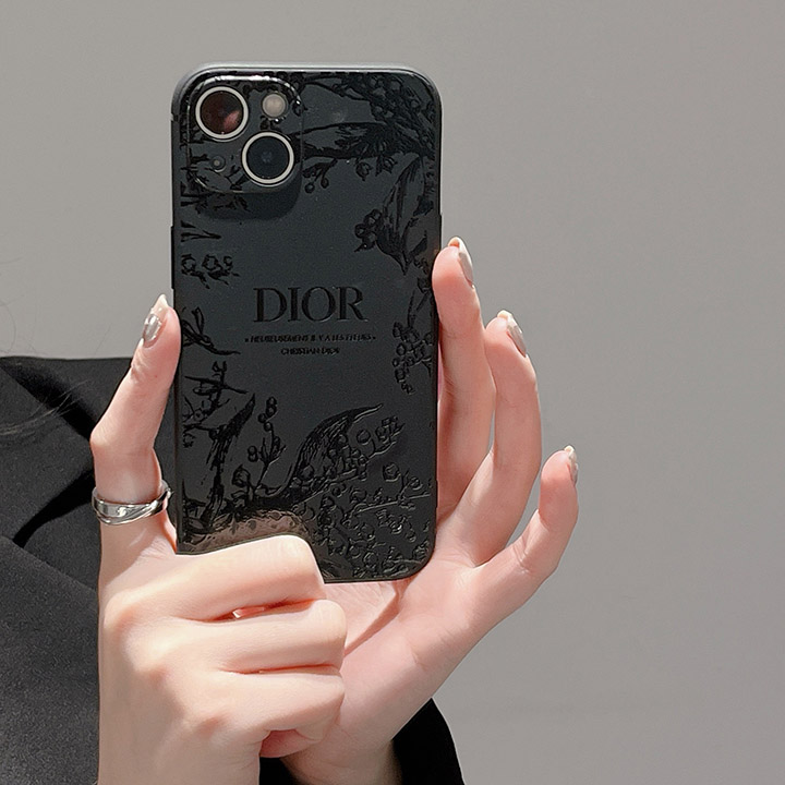 iphone15 ケース Dior ブラック 可愛い